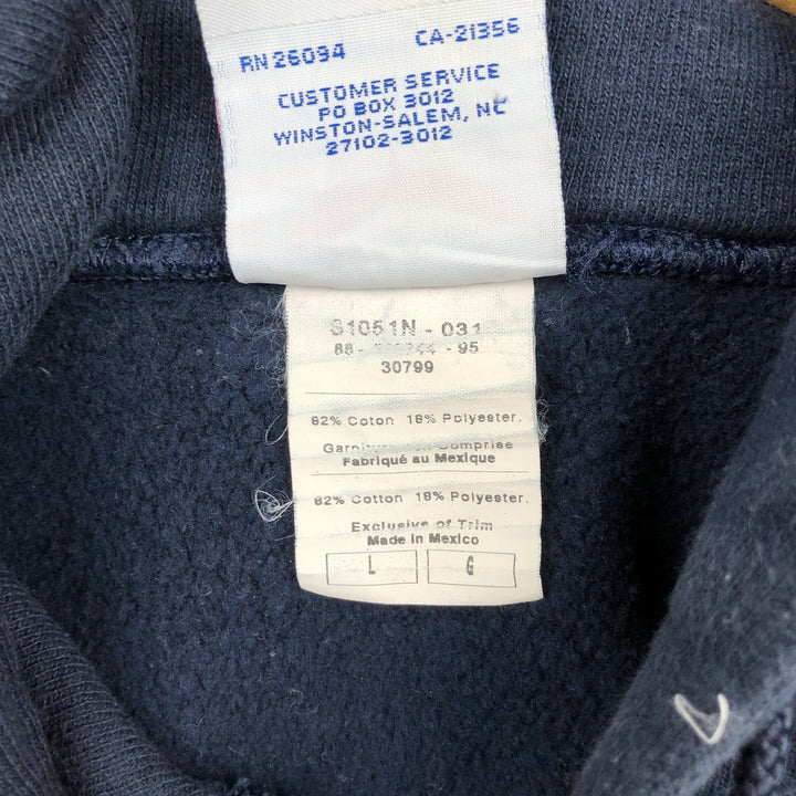 2000'S Champion REVERSE WEAVE Reverse Weave College Sweatshirt Pullover Hoodie, Men's Size L cotton navy blue type Vintage Second Hand