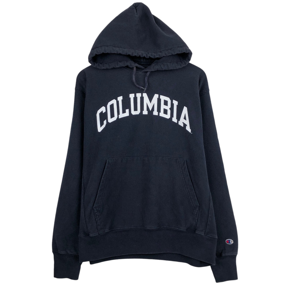2000'S Champion Original Reverse Weave Columbia University College Sweatshirt Pullover Hoodie (Men's Size M) cotton navy blue type Vintage Second Hand