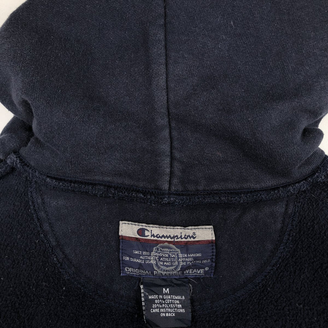 2000'S Champion Original Reverse Weave Columbia University College Sweatshirt Pullover Hoodie (Men's Size M) cotton navy blue type Vintage Second Hand