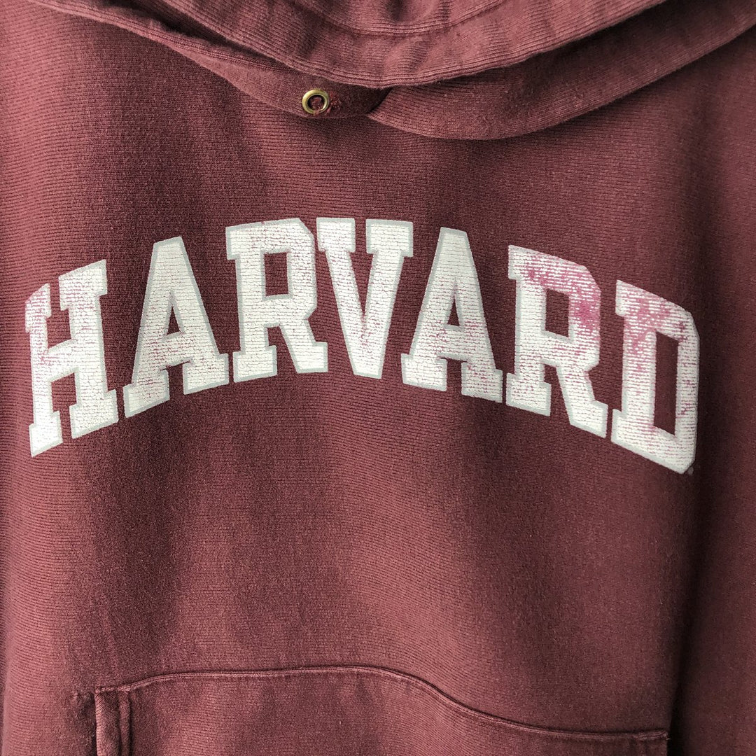 2000'S Champion Original Reverse Weave Harvard University College Sweatshirt Pullover Hoodie cotton red type Vintage Second Hand
