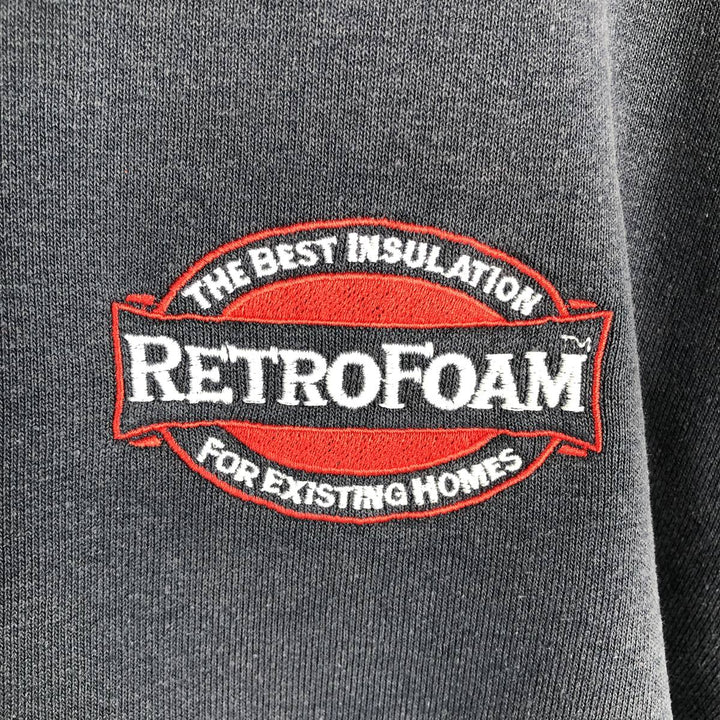 Carhartt Loose Fit Retrofoam Advertising Sweatshirt Pullover Hoodie (Men's Size L) cotton navy blue type Vintage Second Hand