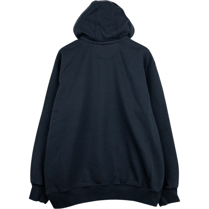 Carhartt RAIN DEFENDER sweatshirt half-zip hoodie, made in Mexico, men's size XL. cotton navy blue type Vintage Second Hand