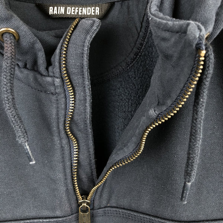 Carhartt RAIN DEFENDER sweatshirt half-zip hoodie, made in Mexico, men's size XL. cotton navy blue type Vintage Second Hand
