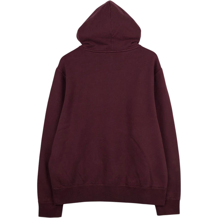 Ralph Lauren POLO RALPH LAUREN sweatshirt pullover hoodie, men's size L cotton wine-red Vintage Second Hand