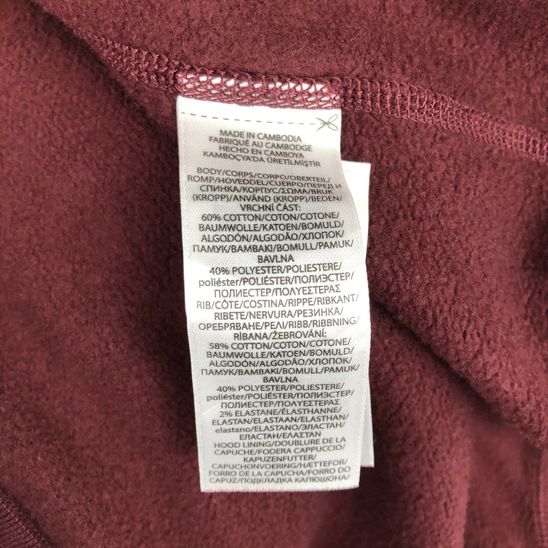 Ralph Lauren POLO RALPH LAUREN sweatshirt pullover hoodie, men's size L cotton wine-red Vintage Second Hand