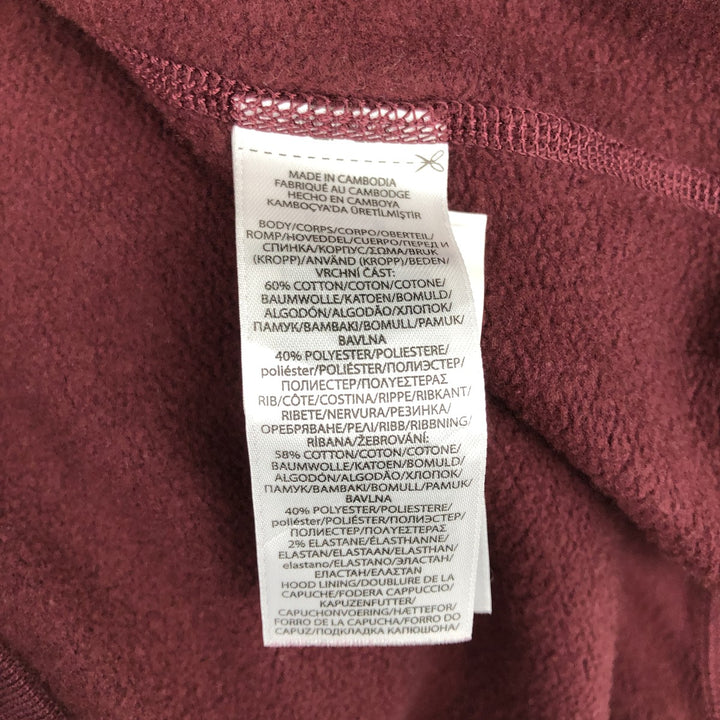 Ralph Lauren POLO RALPH LAUREN sweatshirt pullover hoodie, men's size L cotton wine-red Vintage Second Hand