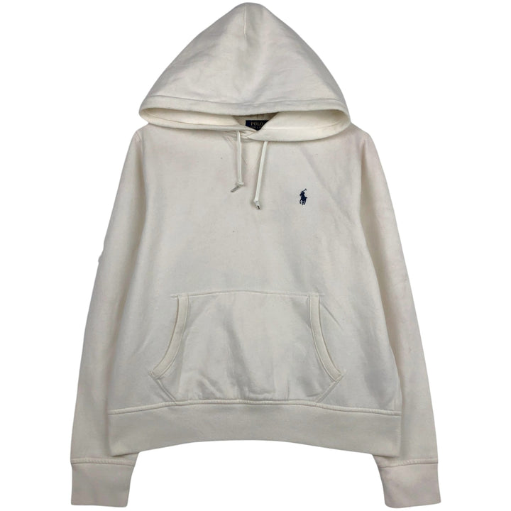 Ralph Lauren POLO RALPH LAUREN sweatshirt pullover hoodie, men's size L cotton white type Vintage Second Hand