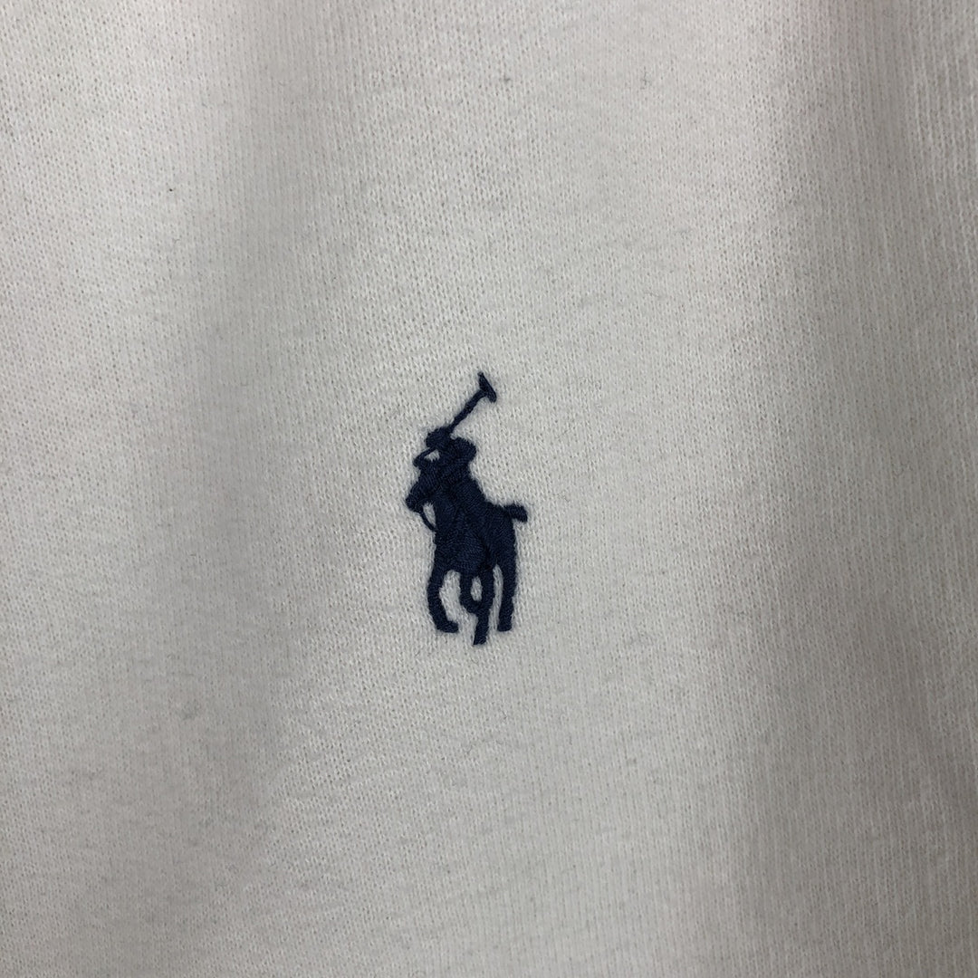 Ralph Lauren POLO RALPH LAUREN sweatshirt pullover hoodie, men's size L cotton white type Vintage Second Hand