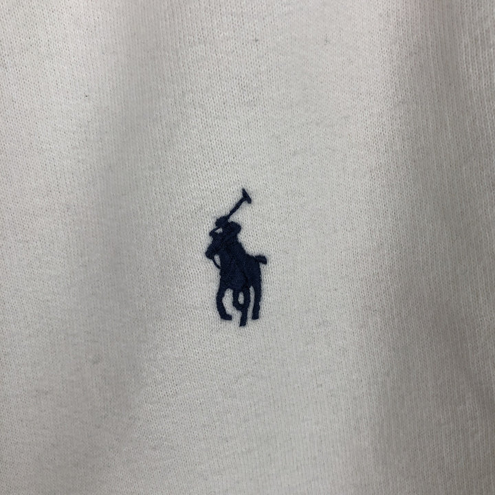 Ralph Lauren POLO RALPH LAUREN sweatshirt pullover hoodie, men's size L cotton white type Vintage Second Hand
