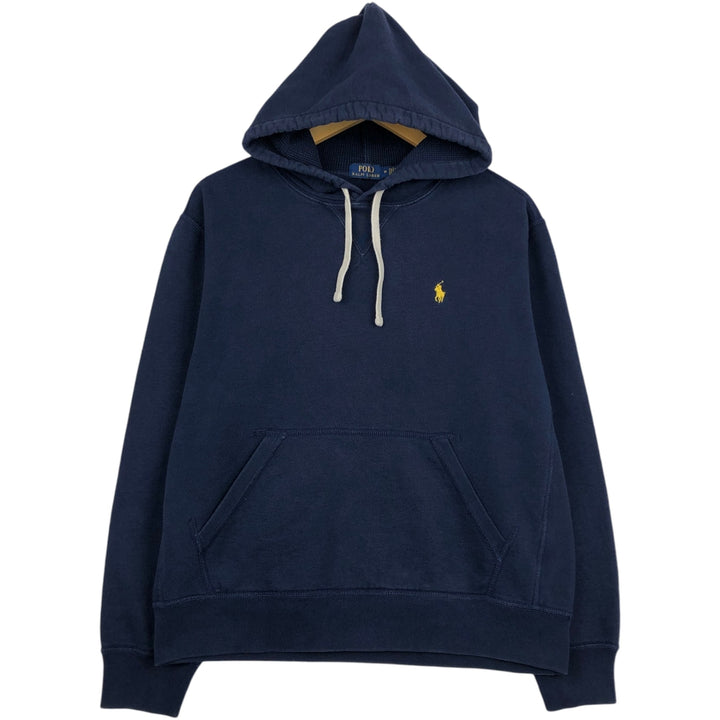 Ralph Lauren POLO RALPH LAUREN Sweatshirt pullover hoodie, men's size M cotton navy blue type Vintage Second Hand