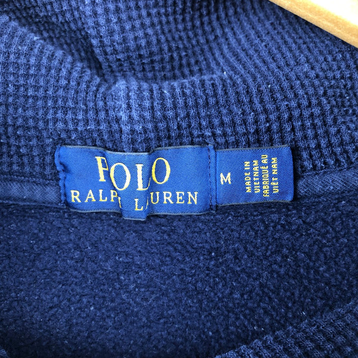 Ralph Lauren POLO RALPH LAUREN Sweatshirt pullover hoodie, men's size M cotton navy blue type Vintage Second Hand