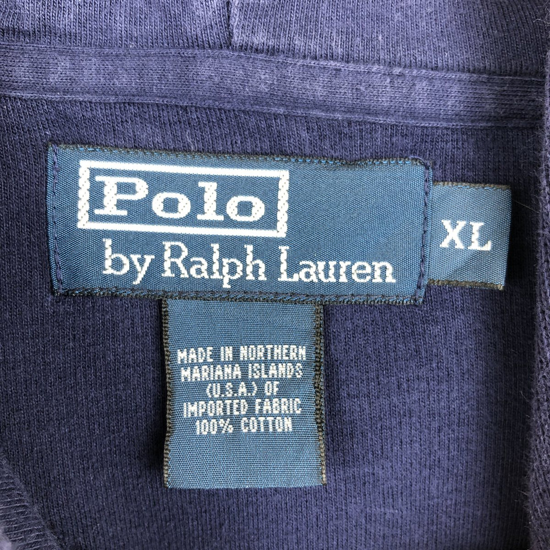 Ralph Lauren POLO by Ralph Lauren Sweatshirt Pullover Hoodie Men's XL cotton navy blue type Vintage Second Hand