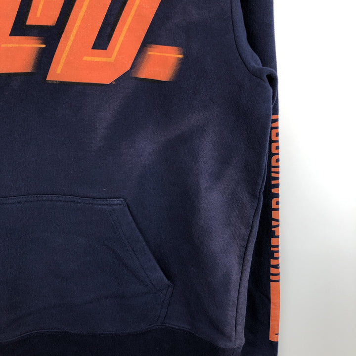 Harley-Davidson Advertising Pullover Hoodie, Men's Size L cotton navy blue type Vintage Second Hand