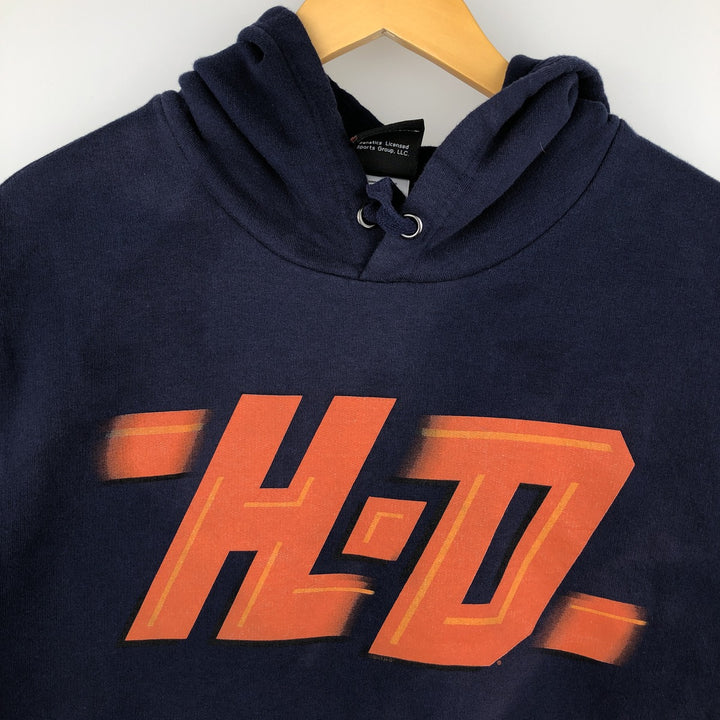 Harley-Davidson Advertising Pullover Hoodie, Men's Size L cotton navy blue type Vintage Second Hand