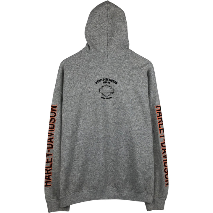 Harley-Davidson Advertising Pullover Hoodie, Men's XL cotton gray type Vintage Second Hand