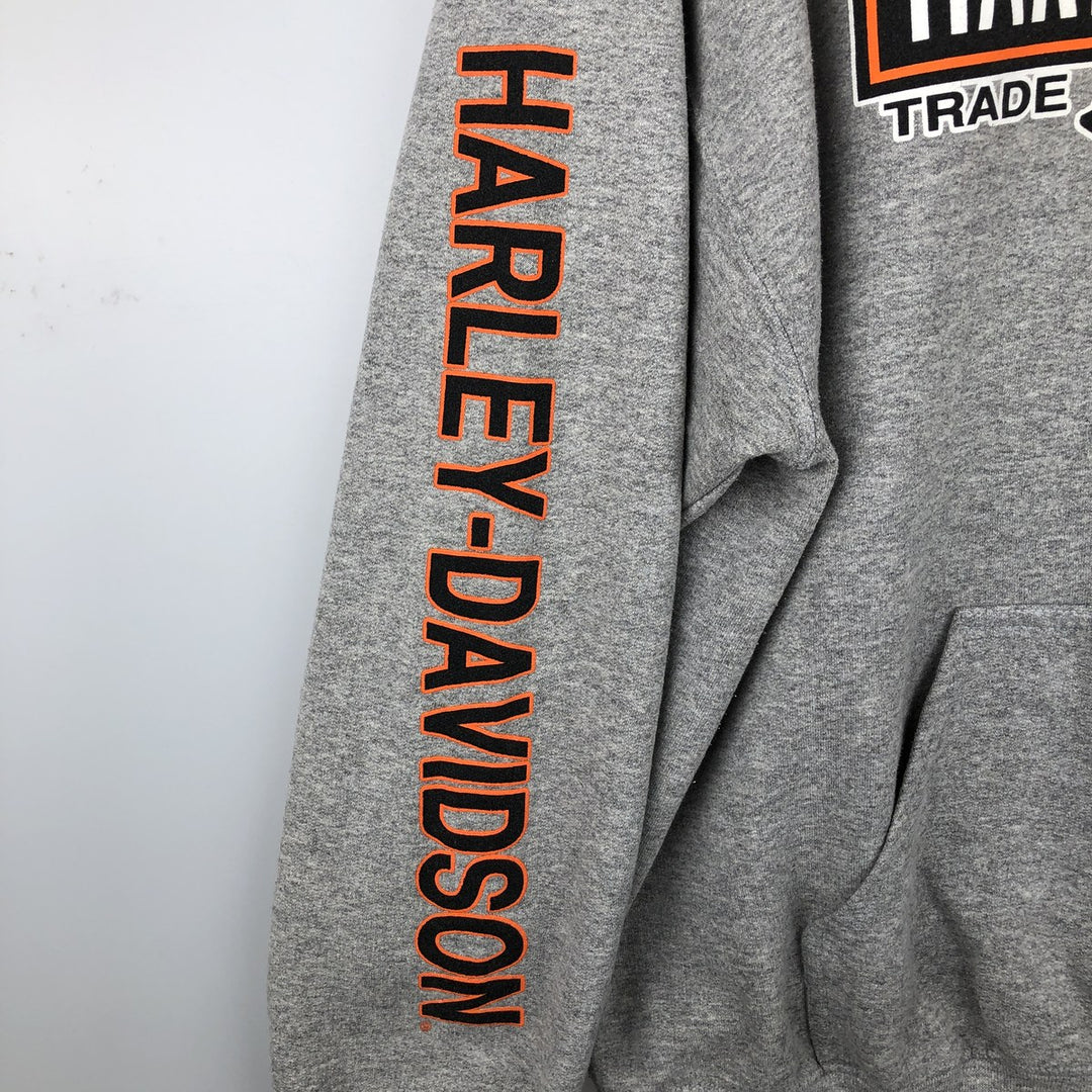 Harley-Davidson Advertising Pullover Hoodie, Men's XL cotton gray type Vintage Second Hand