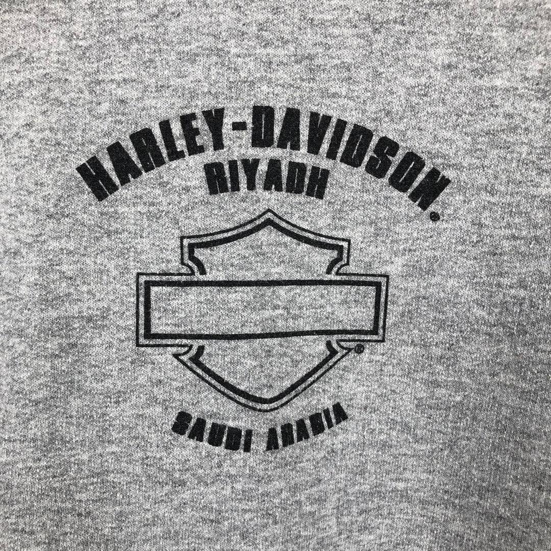 Harley-Davidson Advertising Pullover Hoodie, Men's XL cotton gray type Vintage Second Hand