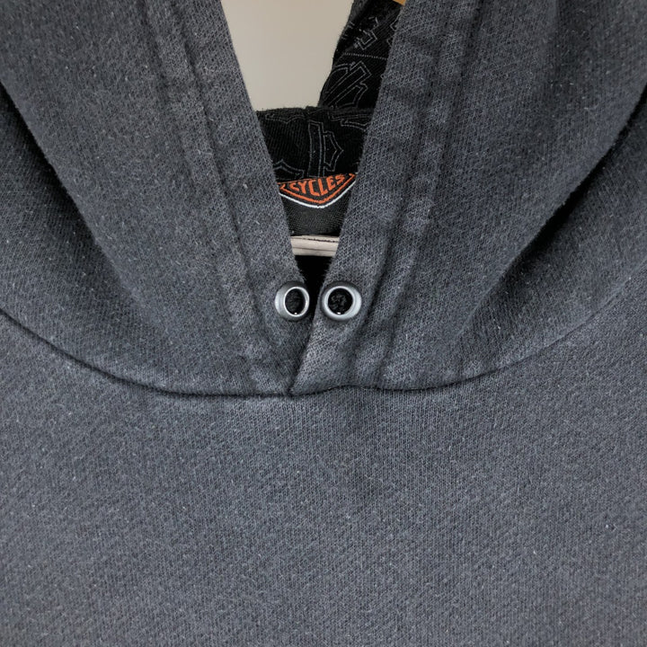 Harley-Davidson Advertising Pullover Hoodie, Men's Size Small cotton black type Vintage Second Hand