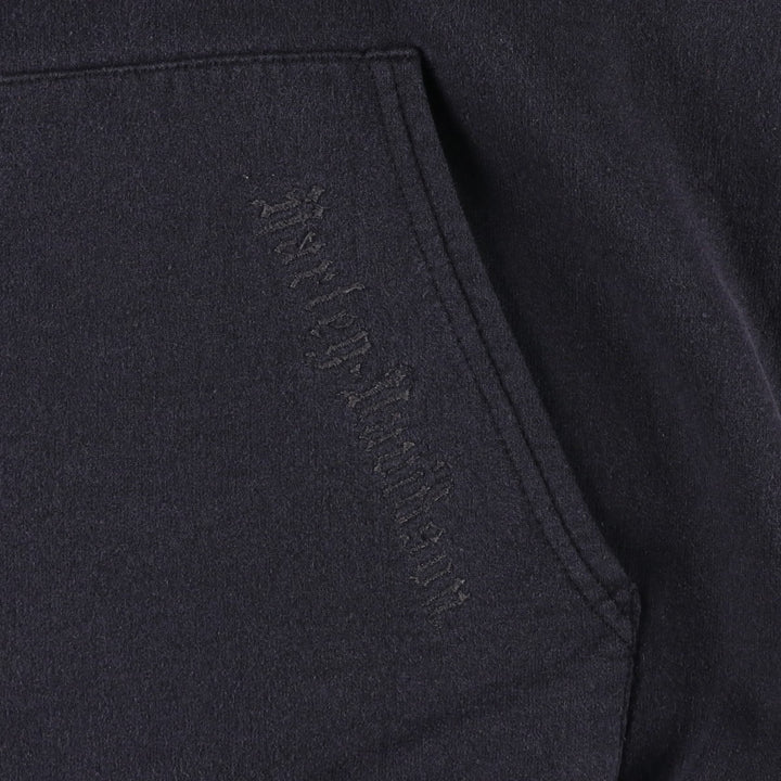 Harley-Davidson Skull Pattern Skull Wing Advertising Sweatshirt Pullover Hoodie, Men's XXL equivalent. cotton navy blue type Vintage Second Hand
