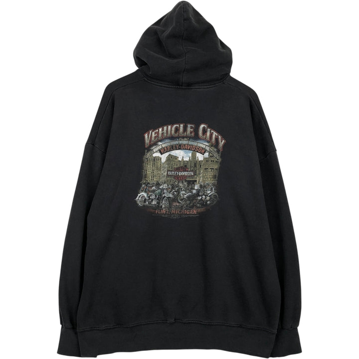 Harley-Davidson Advertising Pullover Hoodie, Men's XL cotton black type Vintage Second Hand