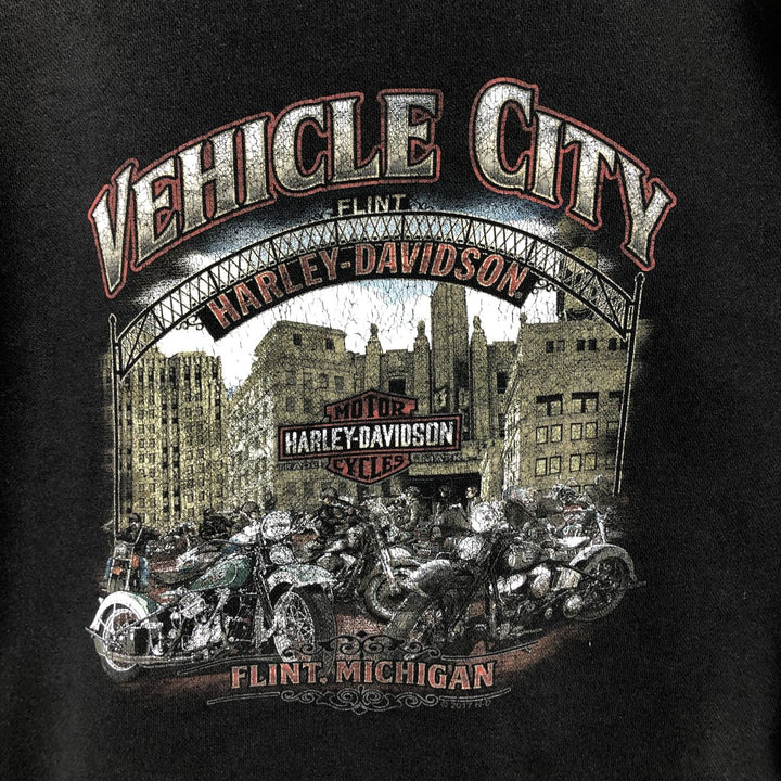 Harley-Davidson Advertising Pullover Hoodie, Men's XL cotton black type Vintage Second Hand