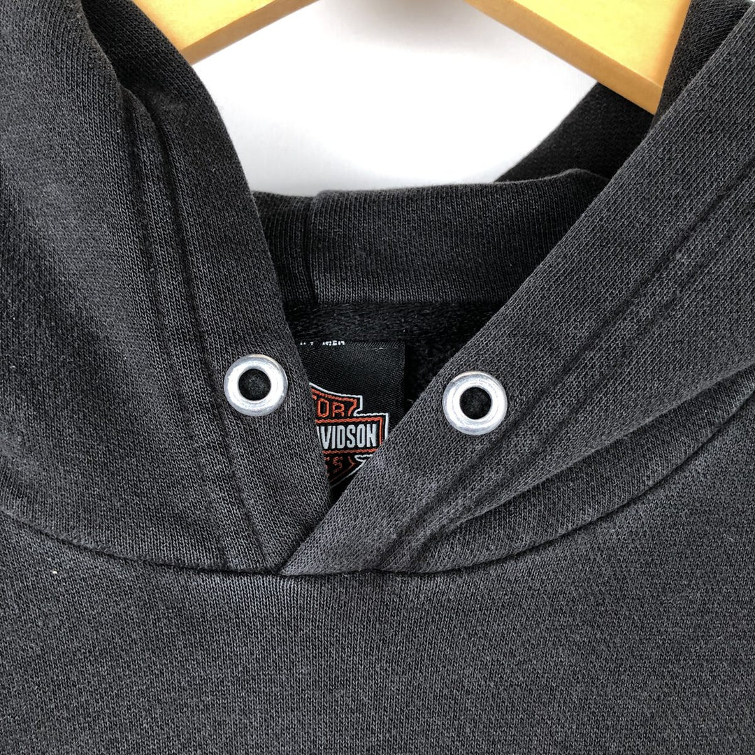 Harley-Davidson Advertising Pullover Hoodie, Men's XL cotton black type Vintage Second Hand