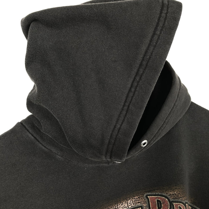 Harley-Davidson Advertising Pullover Hoodie, Men's XL cotton black type Vintage Second Hand