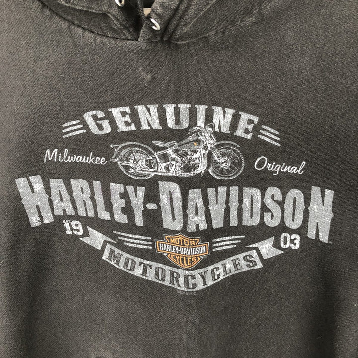 Harley-Davidson Advertising Pullover Hoodie, Men's XL unclear black type Vintage Second Hand