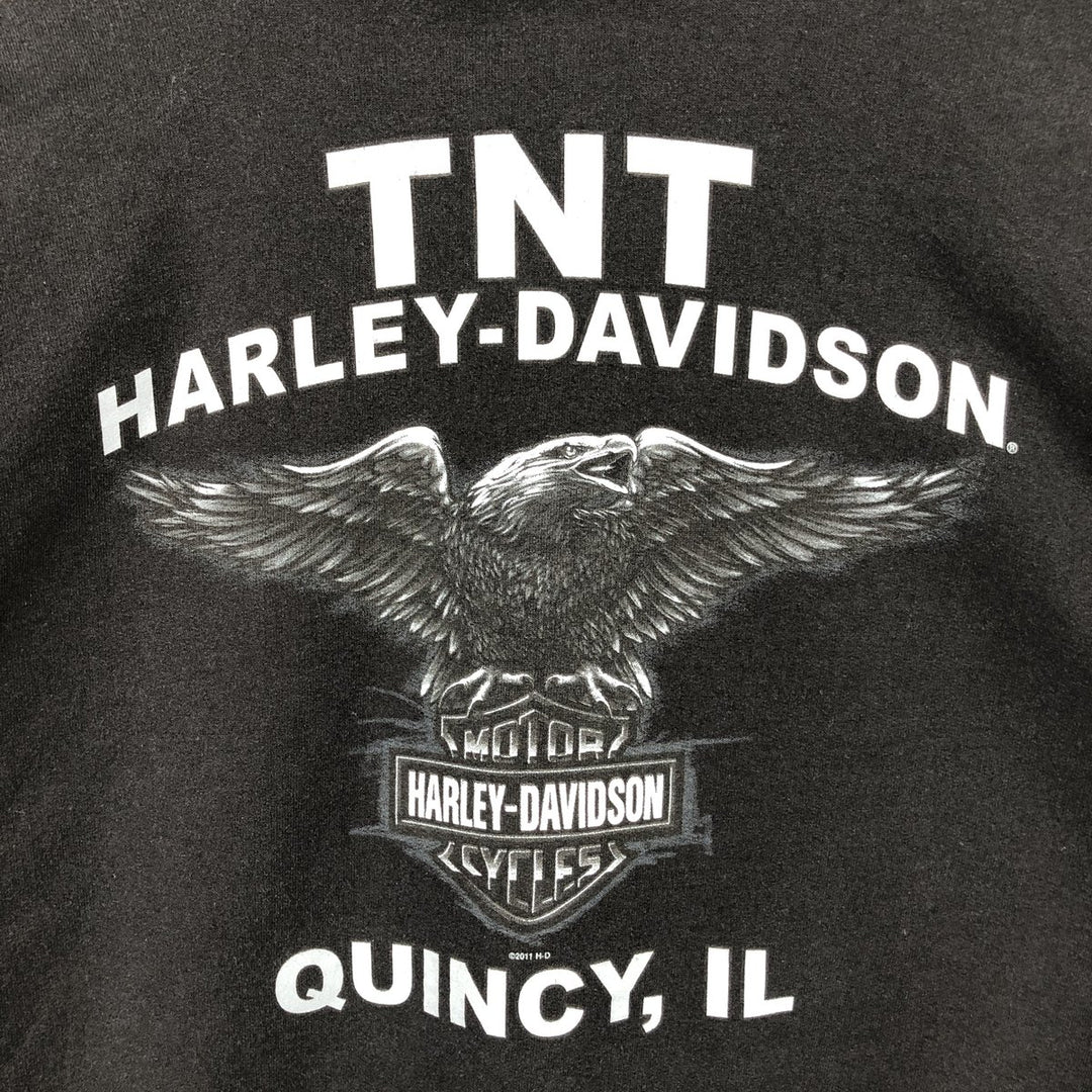 Harley-Davidson Advertising Pullover Hoodie, Men's Size L cotton black type Vintage Second Hand