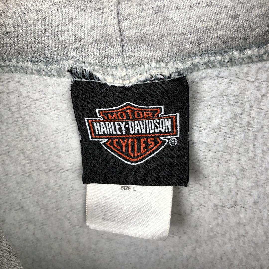 Harley-Davidson Advertising Pullover Hoodie, Men's Size L cotton gray type Vintage Second Hand
