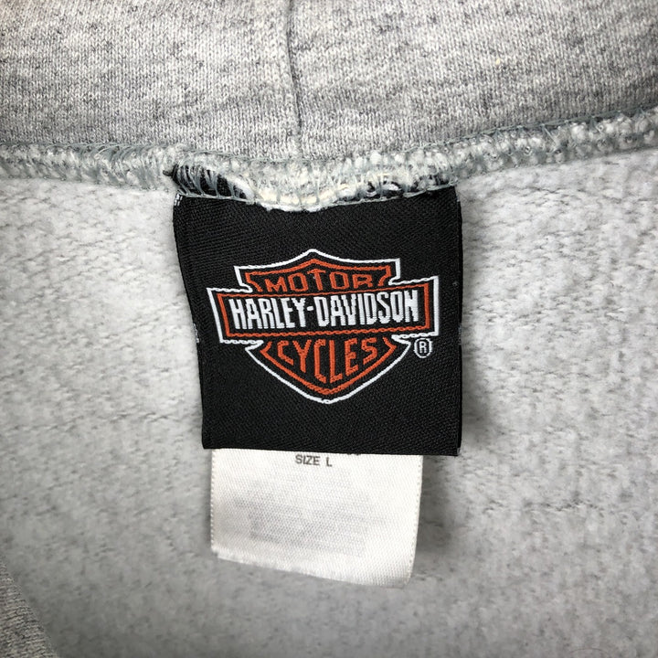 Harley-Davidson Advertising Pullover Hoodie, Men's Size L cotton gray type Vintage Second Hand
