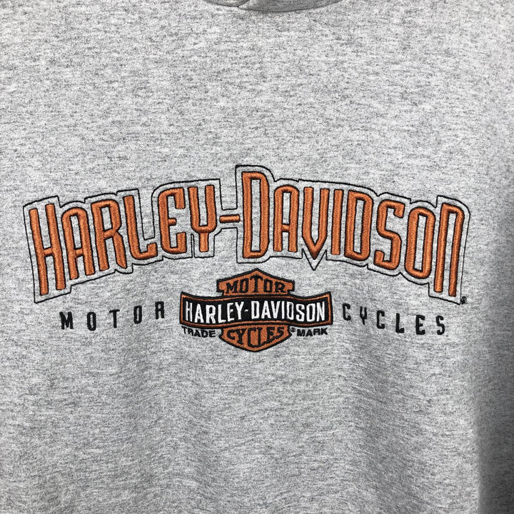 Harley-Davidson Advertising Pullover Hoodie, Men's Size L cotton gray type Vintage Second Hand