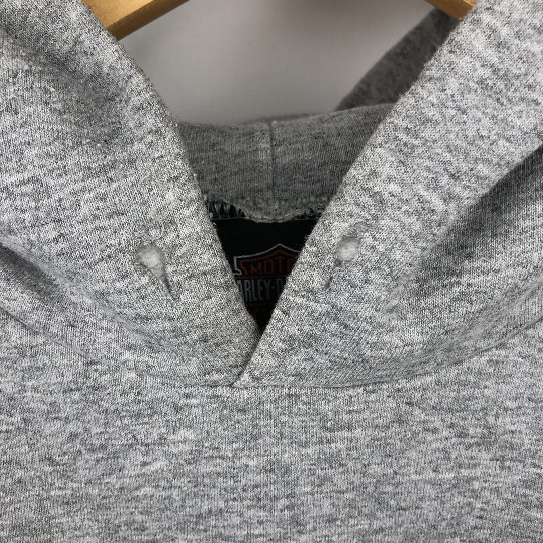 Harley-Davidson Advertising Pullover Hoodie, Men's Size L cotton gray type Vintage Second Hand