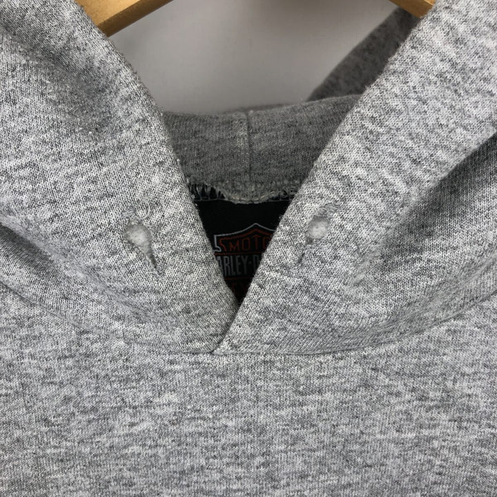 Harley-Davidson Advertising Pullover Hoodie, Men's Size L cotton gray type Vintage Second Hand