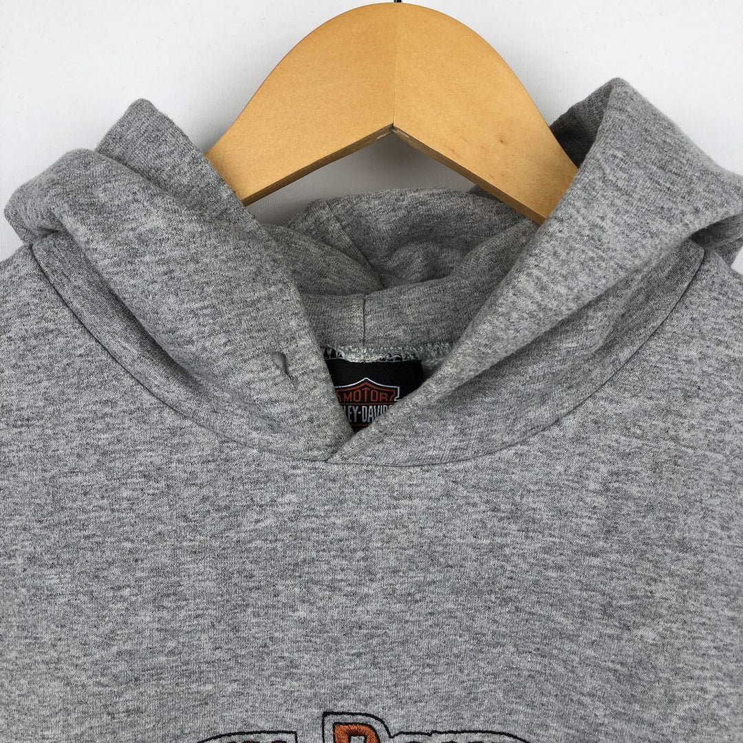 Harley-Davidson Advertising Pullover Hoodie, Men's Size L cotton gray type Vintage Second Hand