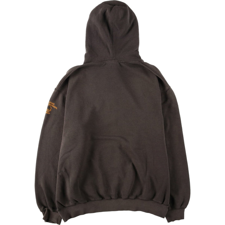 Harley-Davidson Skull Pattern Advertising Pullover Hoodie, Men's Size L cotton Charcoal Vintage Second Hand