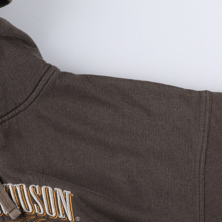 Harley-Davidson Skull Pattern Advertising Pullover Hoodie, Men's Size L cotton Charcoal Vintage Second Hand