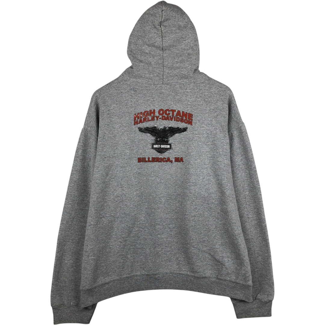 Harley-Davidson Eagle Pattern Advertising Sweatshirt Pullover Hoodie, Men's XXL (approx.) unclear gray type Vintage Second Hand