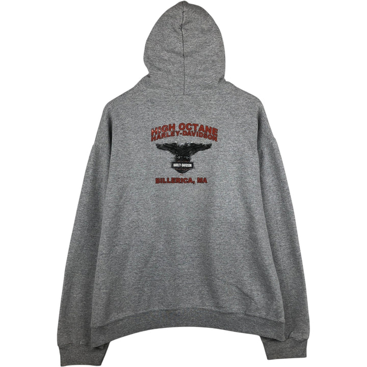 Harley-Davidson Eagle Pattern Advertising Sweatshirt Pullover Hoodie, Men's XXL (approx.) unclear gray type Vintage Second Hand