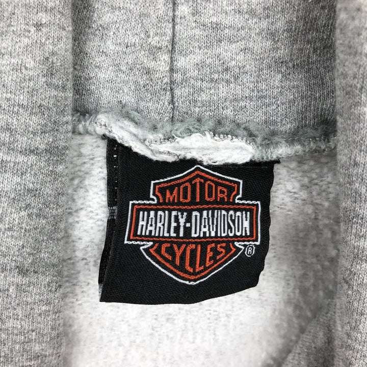 Harley-Davidson Eagle Pattern Advertising Sweatshirt Pullover Hoodie, Men's XXL (approx.) unclear gray type Vintage Second Hand