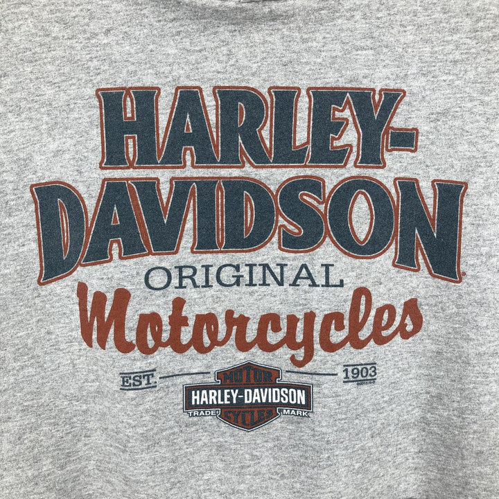 Harley-Davidson Eagle Pattern Advertising Sweatshirt Pullover Hoodie, Men's XXL (approx.) unclear gray type Vintage Second Hand