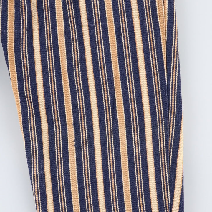 DOC CIGAR Multi-stripe Tapered Denim Pants, Women's Size L (equivalent to W28) unclear navy blue type Vintage Second Hand