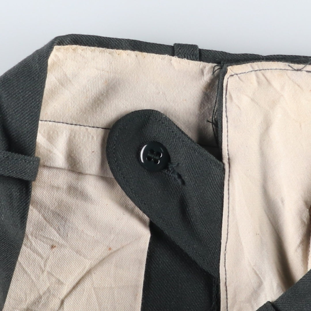 1970'S US Military Issue Service Trousers, Made in USA, W30 L32 (Men's W30 equivalent), Vintage. wool Khaki type sage green Vintage Second Hand