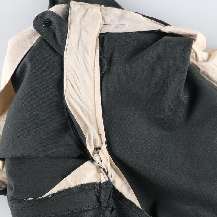1970'S US Military Issue Service Trousers, Made in USA, W30 L32 (Men's W30 equivalent), Vintage. wool Khaki type sage green Vintage Second Hand