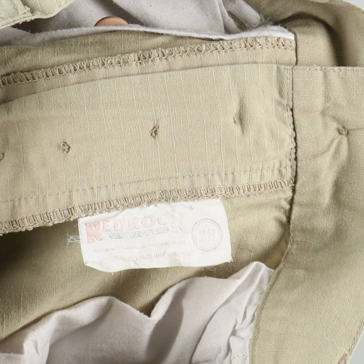 Civilian-made RED ROCK ripstop military pants, women's size L (equivalent to W28). cotton Khaki type beige Vintage Second Hand