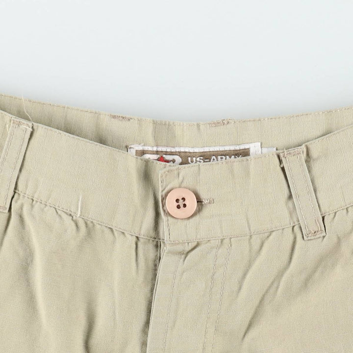 Civilian-made RED ROCK ripstop military pants, women's size L (equivalent to W28). cotton Khaki type beige Vintage Second Hand