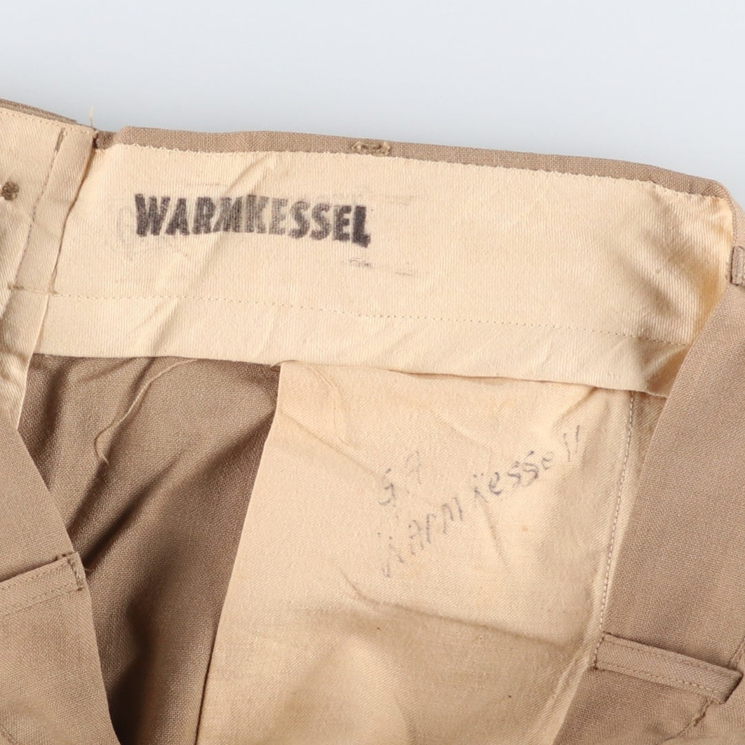 Chino Trousers Military Pants W32 L36 LONG Men's W29 equivalent Vintage unclear Beige type Vintage Second Hand