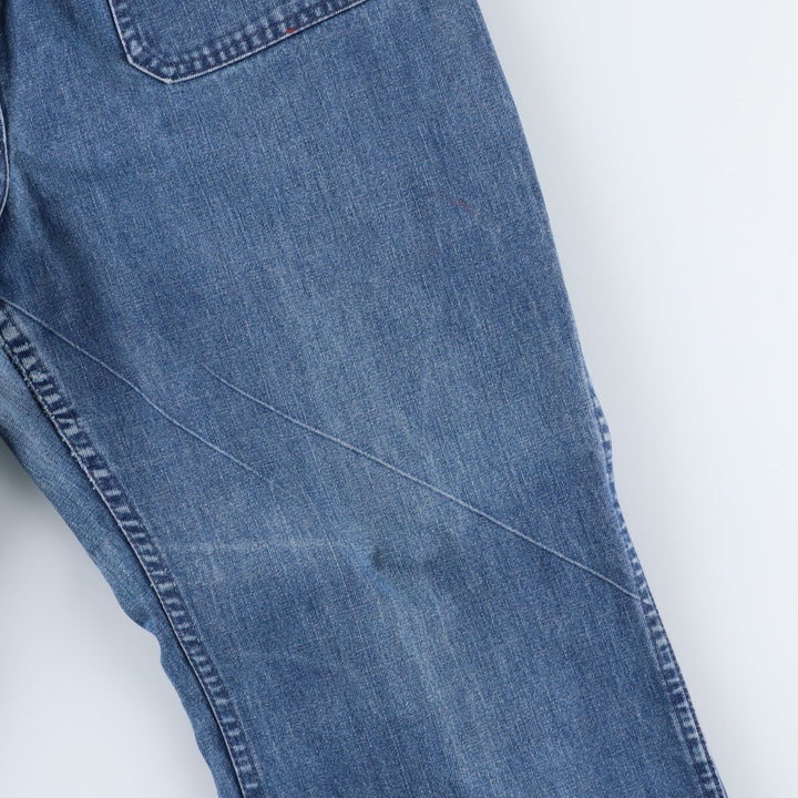 1990'S US Navy Military Issue Denim Sailor Pants, Flare Pants, Made in USA, Size 16L (Women's L/W28 equivalent), Vintage unclear blue type Vintage Second Hand