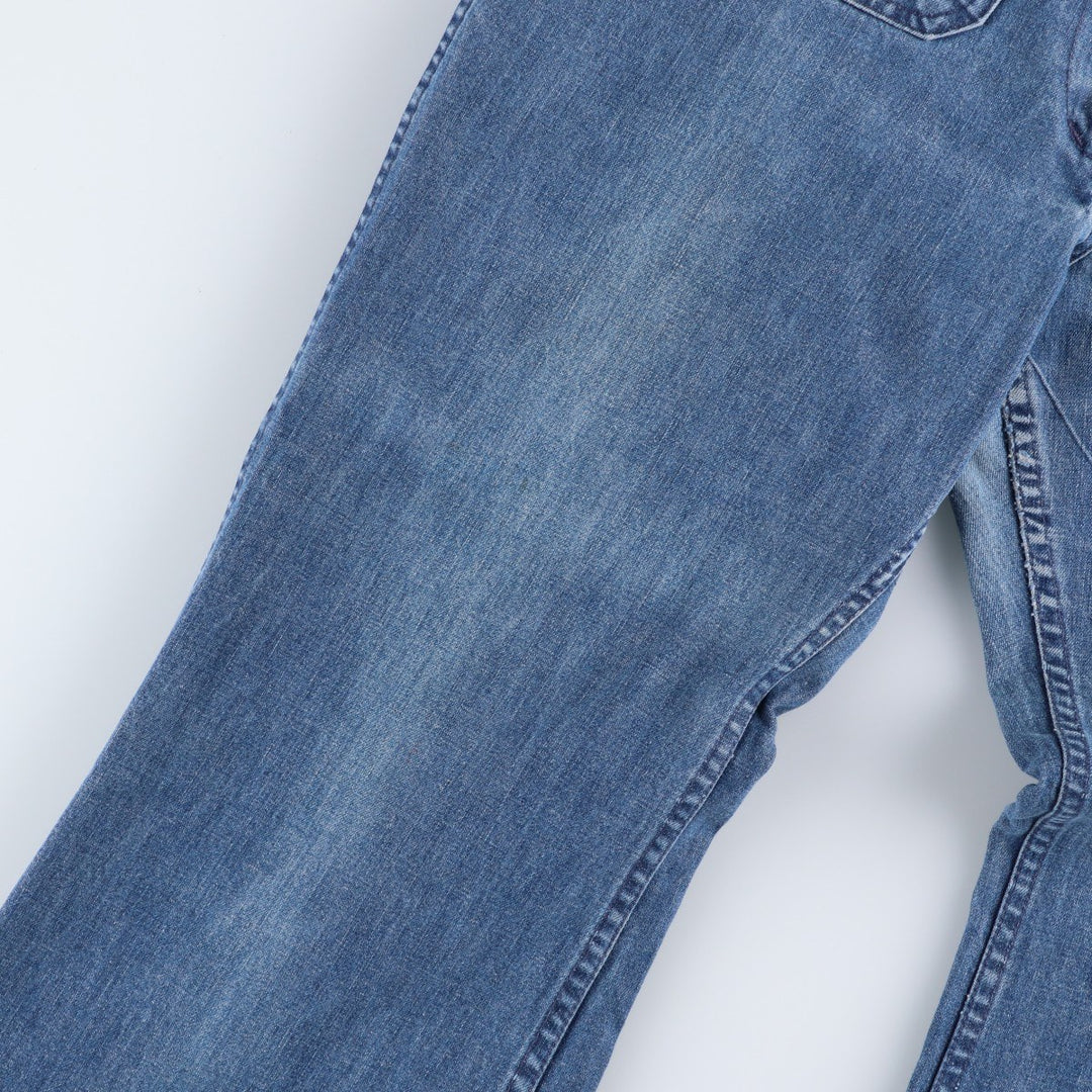 1990'S US Navy Military Issue Denim Sailor Pants, Flare Pants, Made in USA, Size 16L (Women's L/W28 equivalent), Vintage unclear blue type Vintage Second Hand