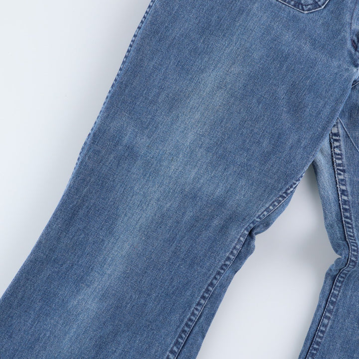 1990'S US Navy Military Issue Denim Sailor Pants, Flare Pants, Made in USA, Size 16L (Women's L/W28 equivalent), Vintage unclear blue type Vintage Second Hand